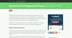 Desktop Screenshot of opensourcetestmanagement.com